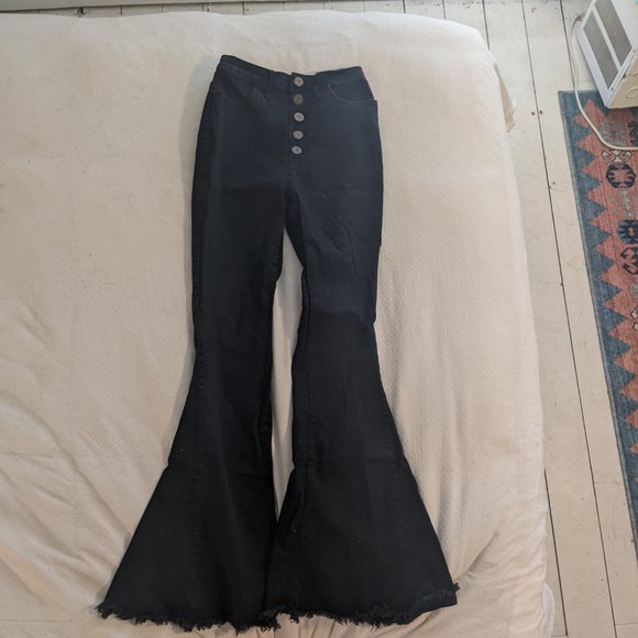 Mumu Blue high waisted black flare jeans - Picture 2 of 2